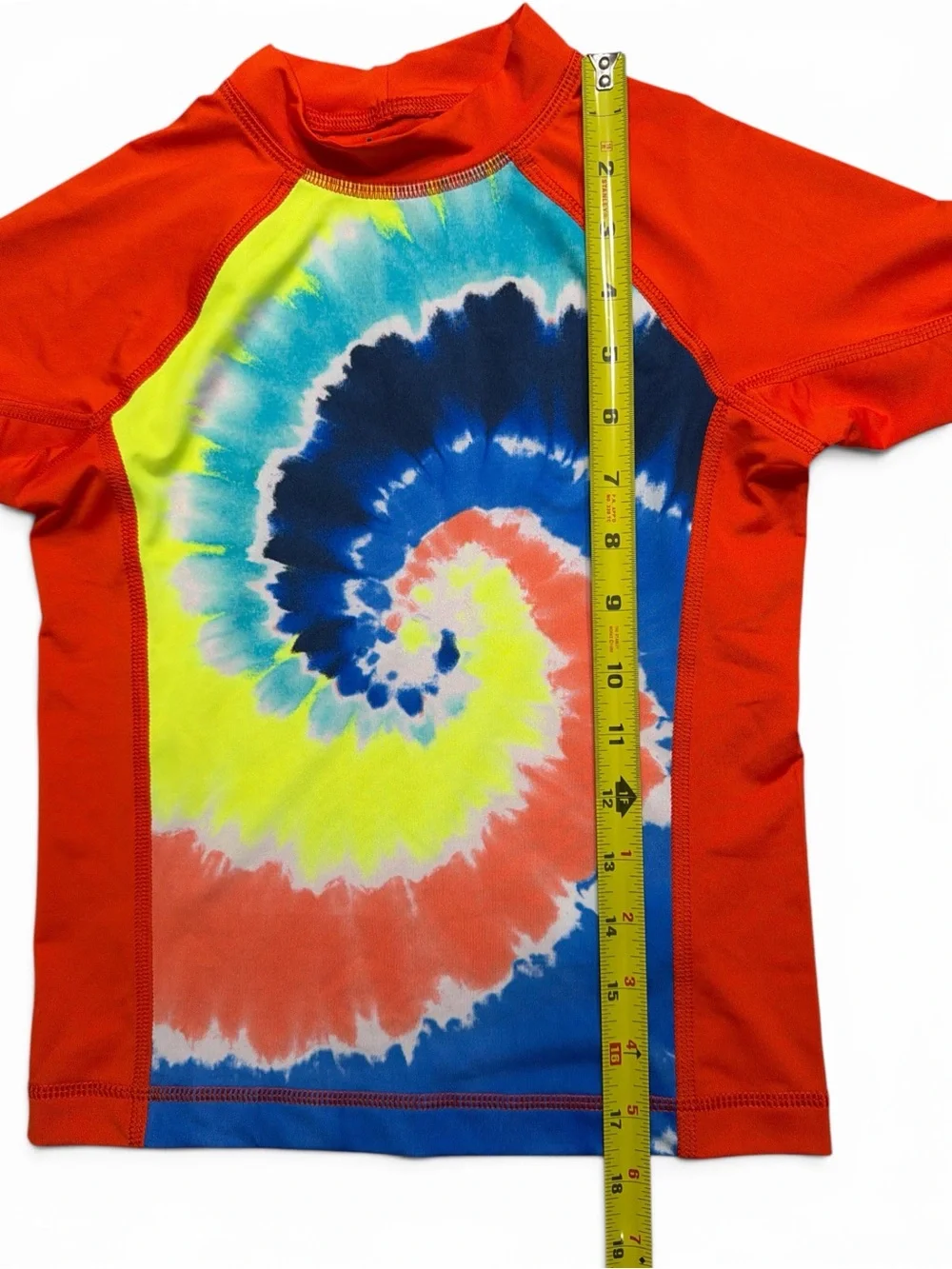 Lands' End Kids' Long-Sleeve Rashguard Set - Navy Gamer & Tie-Dye Orange NWOT